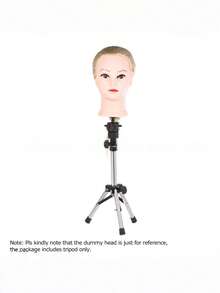 Mini Tripod Mannequin Head Stand, Adjustable Wig Tripod Stand (36.83-55.37 Cm), Compatible With Mannequin Heads And Training Heads - Silver - View 5