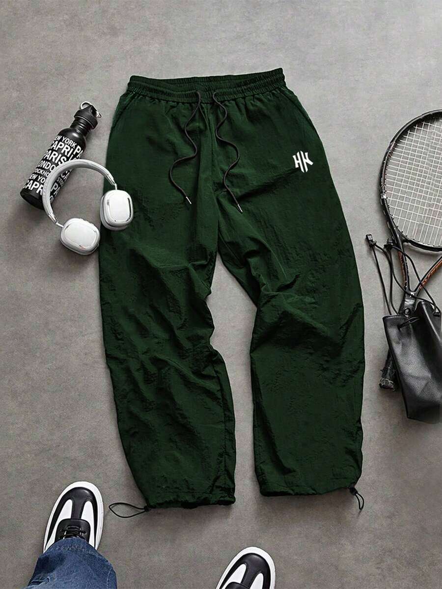 Sport MetroGents 男士休閒百搭運動長褲,健身房適用 - 墨綠色 - 查看 1