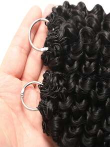 Boho Braids Kinky Curly 波希米亞風編髮 預分束羽毛鉤編人髮 隱形奇蹟結 小螺旋捲曲鉤編髮 100%人髮接髮 - SNatural - 查看 6