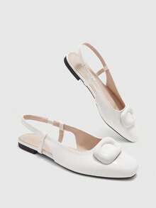 CUCCOO CHICEST Women's Casual Soft Bottom Slip-On Square Toe Shoes, Suitable For Spring And Autumn - Cream White - View 5