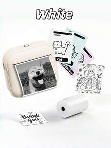 Teckwe OBOVAY 1pc Student Learning Portable Mini Pocket Printer, Home Small Photo Label Printer, Wireless High-Printer, Home Small Photo Label Printer, Wireless Hig…Definition Printing, Clear Content, Compact And Convenient, Instant Capture,1200mAh - Multicolor - View 7