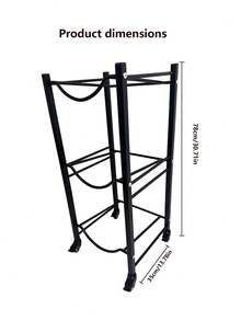 Water Bottle Rack, Multi-Layer (3 Layers) Bottle Stand, Kitchen, Office, Living Room Bottle Storage Rack - Black - View 4
