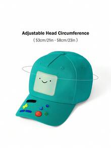 ADVENTURE TIME X SHEIN 升級版時尚經典休閒基本百搭運動黑灰色簡約天使之翼刺繡女款棒球帽，休閒防曬日常穿搭，版型挺立不變形，禮物首選，派對、節日、情人節適用 - 綠色 - 查看 6