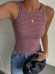 DAZY 秋冬季休季修身顯瘦優雅純色女款上衣圖案T恤夏季 - 酒紅色 - 查看 4