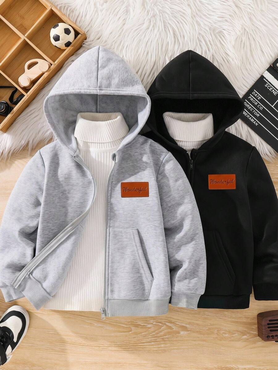 SHEIN 兒童青少年男童休閒運動衫，百搭柔軟麻灰色面料，適合秋季/冬季、情人節、秋季穿搭、家庭聚會、返校、婚禮季節、運動、生日派對