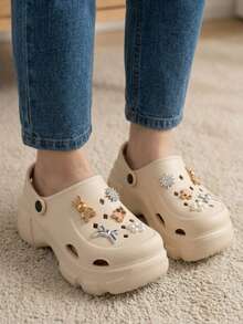 Women Flat Sandals - Beige Claro - View 3