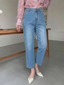 DAZY Summer Lightweight Draped Ankle-Length Pants - Blue - View 4