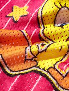LOONEY TUNES X SHEIN 1 Piece Cartoon Pattern Printed Pet Vest, Sports Vest, Cat Clothes, Dog Clothes, Size XXS-XXXXL, Extra Small, Extra Large, Tweety. - Rose Red - View 4