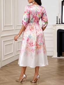 SHEIN Lady Đầm nữ họa tiết hoa phong cách thường ngày dự tiệc - Nhiều màu - Xem 2