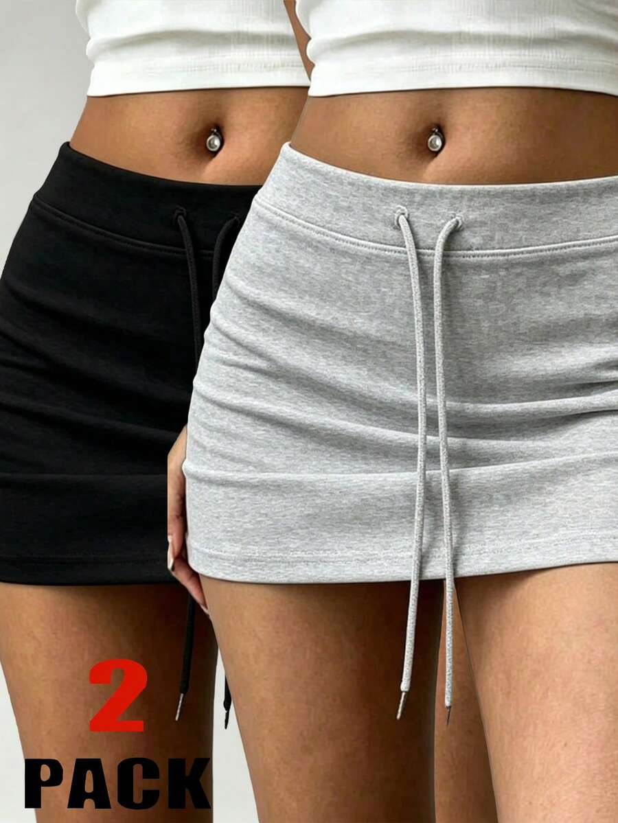 INAWLY Solva Celana Pendek Wanita Model Pinggang Rendah dengan Tali Serut - MultiWarna - View 1
