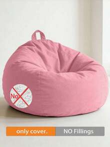No-Fill Bean Bag Chair Cover, Featuring A Convenient Handle And Side Pocket, With 9 Color Options. Made From Soft And Durable Fabric, Securely Stitched For Long-Lasting Use. Suitable For Home Interior Furniture In Living Rooms And Bedrooms - Multicolor - View 10