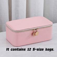 12Pcs Portable Jewelry Box Set With Velvet Pouch, Travel Organizer Case For Ring, Earring, Bracelet, Watch And Necklace - Multicolor - View 7