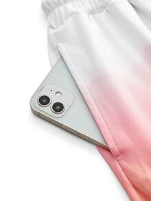 Cheerettes 女款腰部繫帶漸層寬鬆運動短褲 - 彩色 - 查看 6