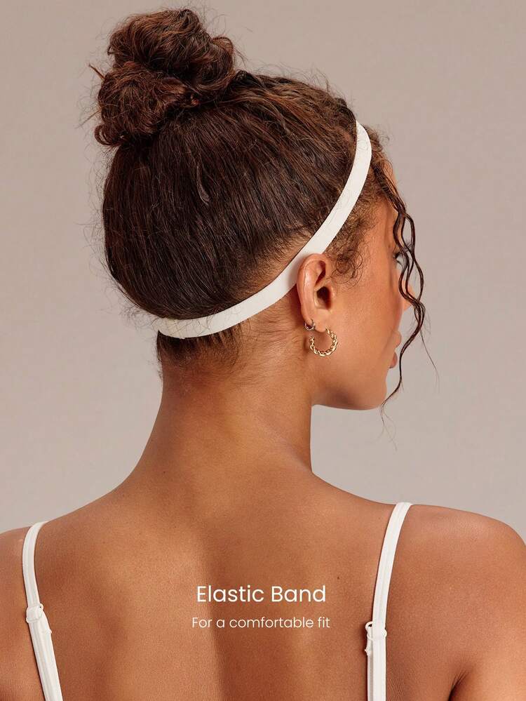 4-Pack GlowGrip Sweat-Wicking Quick-Dry Elastic Performance Headband With Anti-Slip Grips Lining Training Running Workout Gym Fitness Wear