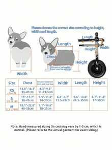1PC Adjustable Lightweight Durable Pet Dog Wheelchair Mobility Aid With Rear Leg Support For Small Dogs Injury Recovery Indoor Outdoor All Season Rehabilitation Assistant Walking Aid - Multicolor - View 4