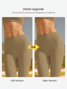 GLOWMODE 17" FeatherFit™ Peak Energy High-Waisted Side Pockets Sweat-Wicking Buttery-Soft Stretchy Leggings Yoga Pilates Gym - Moss Green - View 10