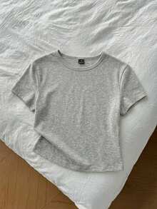 Tseoso 4pcs Casual Crew Neck Regular Shoulder Short Sleeve Fitted Women's T-Shirt Suitable For Summer - Multicolor - View 5