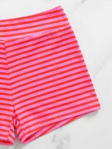 Swim Vcay Vacation Beach Striped Bikini Set - Multicolor - View 7