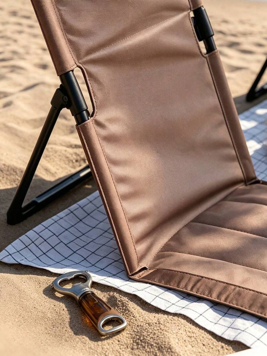 1PC Low Profile Compact Durable Oxford Cloth Lightweight Foldable With Back Support Portable Easy Carry 4 Colors Folding Low Camping Beach Chair For Picnic Hiking Travel Park Backyard Outdoor Ground Seat - Folding Chair - View 1