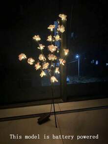 96/144LED粉色樱花树藤编灯，USB供电，室内外装饰，柔软可弯曲的仿真树枝，8种模式，适用于房间装饰、婚礼装饰、秋季装饰、派对氛围照明、情人节、圣诞节礼物、生日、毕业典礼等场合。 - 淺粉色 - 查看 7