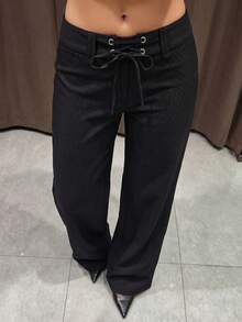 Avenya-petite 女款寬鬆版型運動衫與運動長褲套裝，適合嬌小女性 - 黑色 - 查看 1