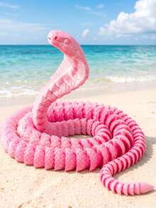 MINKOJA A  25cm 3D Printed Cobra Model Toy, Stress Toy, Sensory Toy, Squishy Toy, Kids Toy, Cute And Easy To Carry, A Great Gift For After Class, Christmas, Birthday And Holiday. - Multicolor - View 14