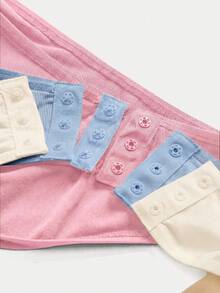 SHEIN BASICS 3件組休閒極簡基礎圓領無袖修身純色針織女款連身衣，日常度假穿搭，白色、水藍色、淺粉色，夏季款 - 彩色 - 查看 8