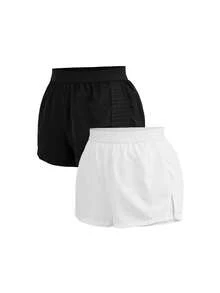 SHEIN Cheerettes Casual Versatile Solid Color Sports Shorts - Multicolor - View 2