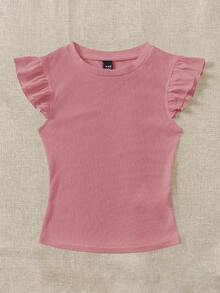 Soleia Set de 2 camisetas ajustadas de manga corta con cuello redondo y tejido acanalado - Multicolor - Ver 9