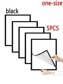 1 SET A4 Magnetic Plastic Photo Frames - black - View 2