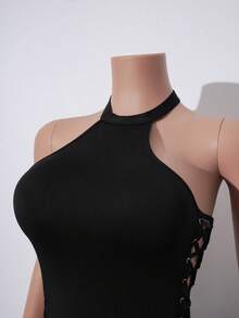 AltCore Women's 2pcs Non-Wired Sexy Lingerie Dress Set - Black - View 3