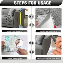 Cat Scratch Sofa Furniture Protection Cover, Furniture Sticky Cat Scratch Deterrent Mat, Cat Climbing Wall Carpet Anti-Scratch Sofa Indoor Cat Claw Protector - Light Grey - View 5