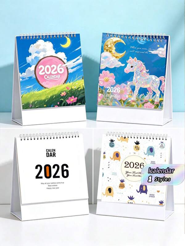 2026 Desk Calendar Dual Side Coil Book Office School Supplies Annual Schedule Organizers To Do List Monthly Daily Planner Gift