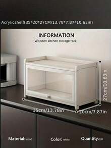 Nuevo estante de almacenamiento de escritorio práctico, organizador de maquillaje de 2/3 niveles de acrílico transparente, gran capacidad para almacenamiento de encimera de cocina, ideal para almacenar cosméticos y artículos de despensa, regalo perfecto para fiestas, estante de almacenamiento de varias capas, estantería multifuncional - Multicolor - Ver 14