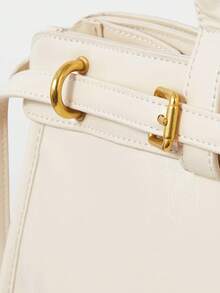 MOTF PREMIUM WOMEN'S FASHIONABLE BEIGE SHOULDER BAG, EXQUISITE STRAP, SIMPLE LARGE-CAPACITY TOTE BAG, SUITABLE FOR DAILY, COMMUTING, SHOPPING, TRAVEL - White - View 6