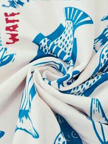 Swim Oasis 26SS 春夏度假魚骨波希米亞風泳衣，一件式與兩件式短褲套裝 - 藍色 - 查看 4