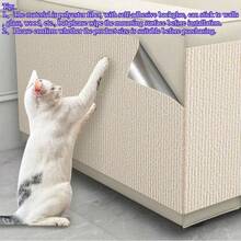 1pc Self-Adhesive Cat Scratching Pad Mat Carpet Couch Furniture Protector, Pet Scratch Toy, Cat Scratch Trainer, Self-Stick Cat Scratch Board - multicolor - View 7