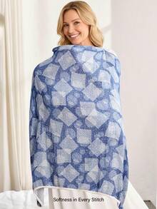 Cozy Pixies 1 Geometric Printed Mother Nursing Gown Is Soft And Comfortable For Daily Use In All Seasons - Multicolor - View 2