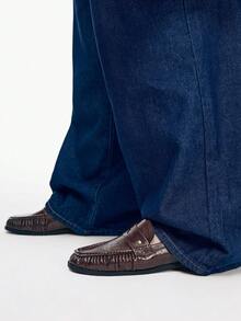 Mnmlis Damen Lässige Vielseitige Pendler Minimalistische Flache Loafer Schuhe Für Weihnachten Valentinstag - Kaffeebraun - Übersicht 4