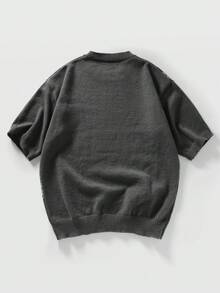 Manfinity Hypemode MEN Casual Graphic Distressed Scorpion Pattern Round Neck Knit Top Summer Streetwear Holiday Grey - Dark Grey - View 7
