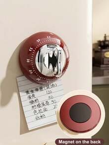 Temporizador de cocina, Temporizador de refrigerador, Temporizador magnético de cuerda mecánica para cocina, Magnético, Sin batería. - Multicolor - Ver 12