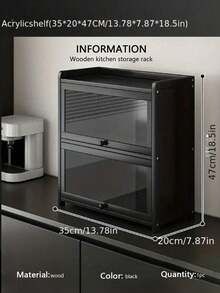 Nuevo estante de almacenamiento de escritorio práctico, organizador de maquillaje de 2/3 niveles de acrílico transparente, gran capacidad para almacenamiento de encimera de cocina, ideal para almacenar cosméticos y artículos de despensa, regalo perfecto para fiestas, estante de almacenamiento de varias capas, estantería multifuncional - Multicolor - Ver 12