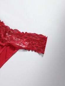 EmpressEnvy Plus 5pack Contrast Lace Panty Set Lingerie - Multicolor - View 4