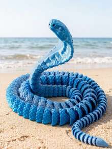 MINKOJA A  25cm 3D Printed Cobra Model Toy, Stress Toy, Sensory Toy, Squishy Toy, Kids Toy, Cute And Easy To Carry, A Great Gift For After Class, Christmas, Birthday And Holiday. - Multicolor - View 21