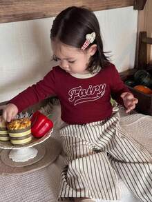 Hapijoa 嬰兒/女嬰圓領背心上衣與寬鬆條紋寬腿褲 2件套居家服 夏季 - 彩色 - 查看 4