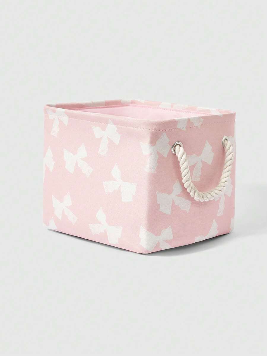 ROMWE Kawaii Cartoon Figure Graphic Large Capacity Laundry Hamper/Basket - Baby Pink - View 1