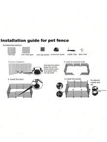 1 Large Spacious Multi Level Metal Wire Cat Cage Indoor Cat Villa With Wide Free Activity Space For Home Living Room Pet Supplies Large Cat Enclosure - Multicolor - View 9