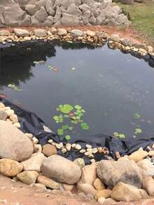 1PC High Density Polyethylene Heavy Duty UV Resistant Tear Resistant Reusable Waterproof Black Tarpaulin For Fish Farming Pond Liner Gardening Agriculture Outdoor Pond Cover Sheet - A - View 7