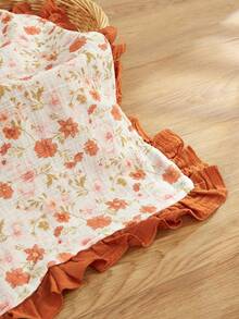 Cozy Pixies 1 Pieza Manta de Encaje con Estampado Floral para Todas las Estaciones, Cómoda y Suave, Adecuada para Uso Diario de Recién Nacidos y Adecuada para Regalar a Recién Nacidos [Oeko-Tex] Certificación - Multicolor - Ver 14