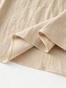 Isle Nomé 2026 Spring New Arrival Apricot Cotton Standard-Size Maxi Dress,Beige,Summer,Casual,Vacation,Holiday,Outings,Beach,Daily Use,Versatile - Khaki - View 7